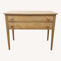 Antique French Antique Natural Wood Chest