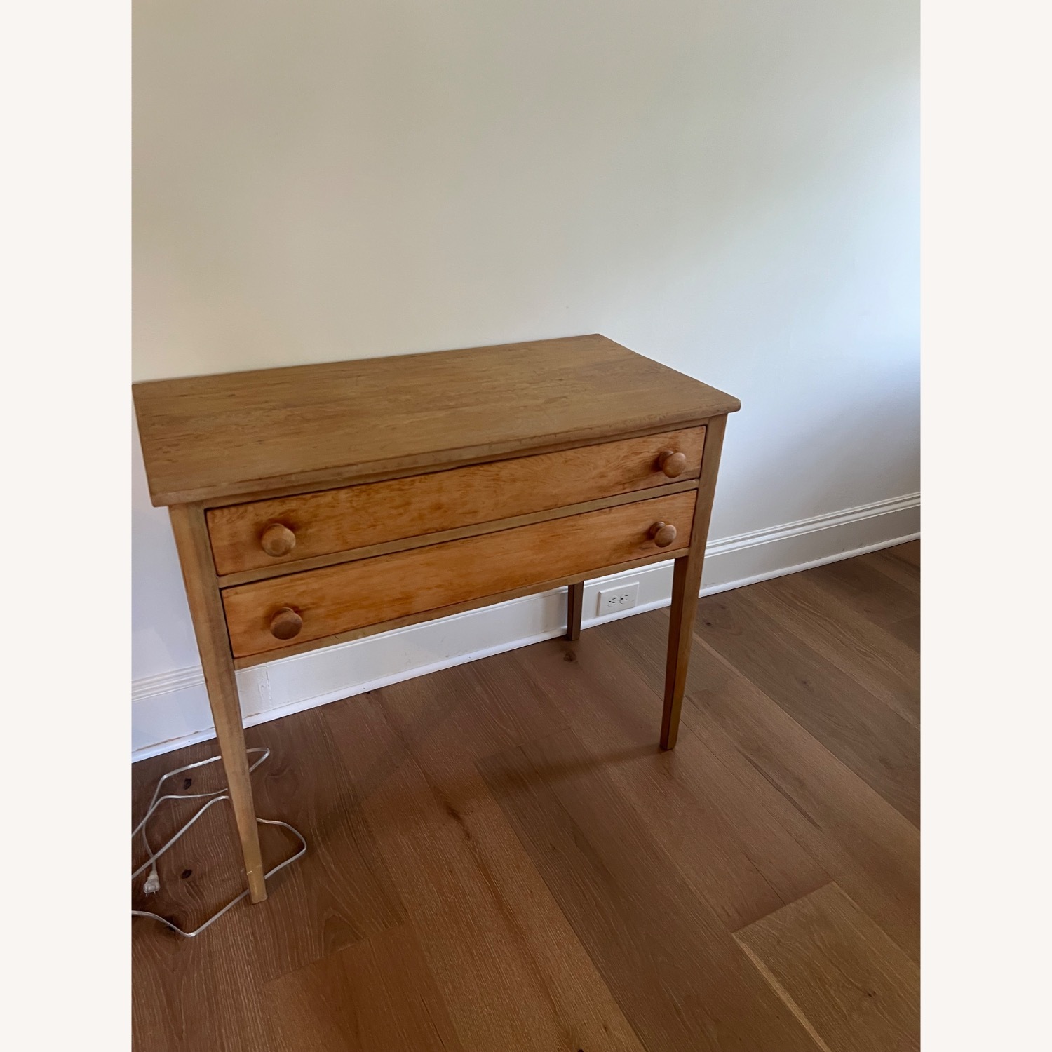 Antique French Antique Natural Wood Chest - image-5