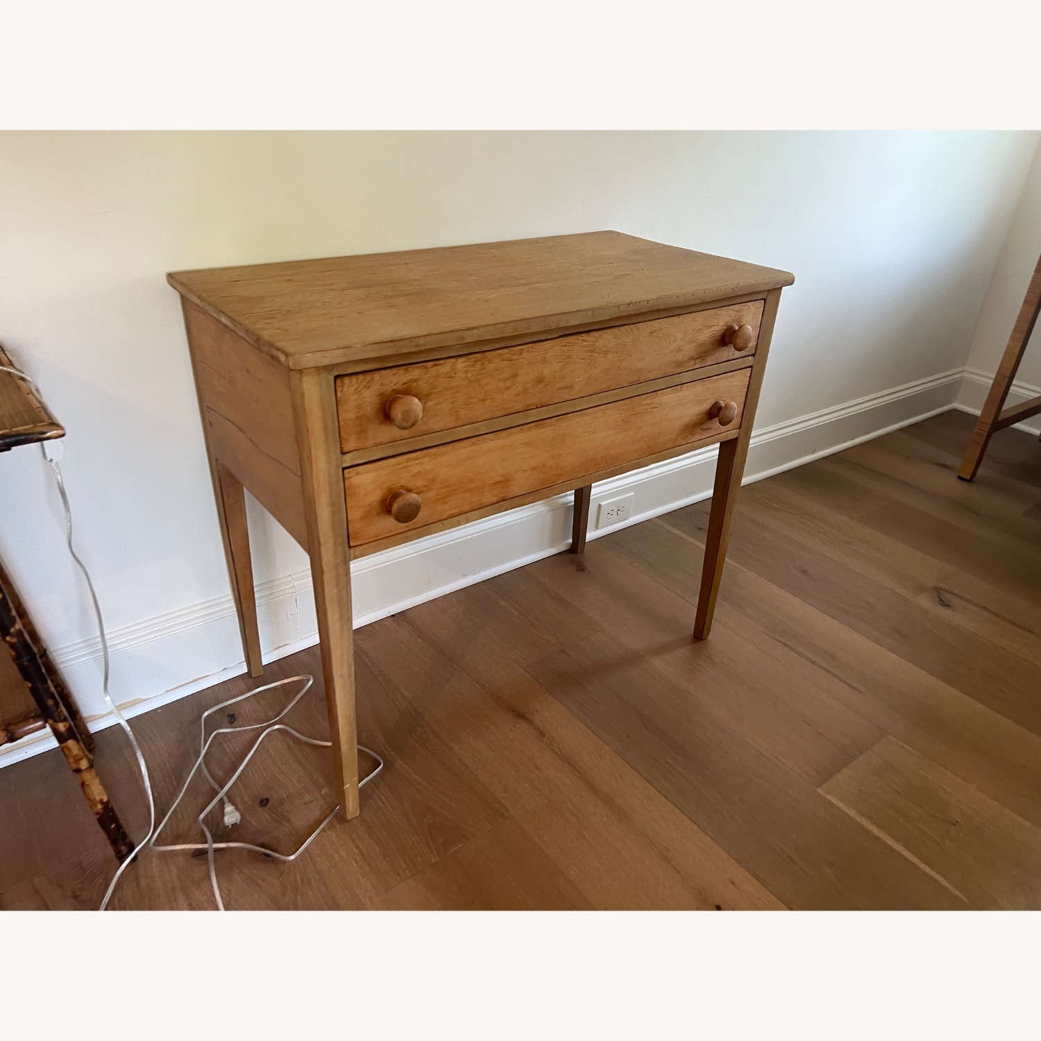 Antique French Antique Natural Wood Chest - image-7