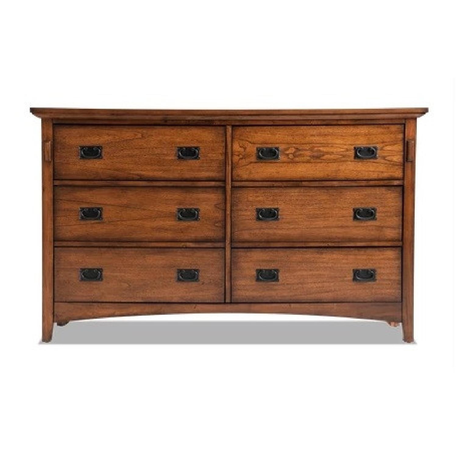 Bob's Discount Furniture Mission Oak II Dresser - image-5