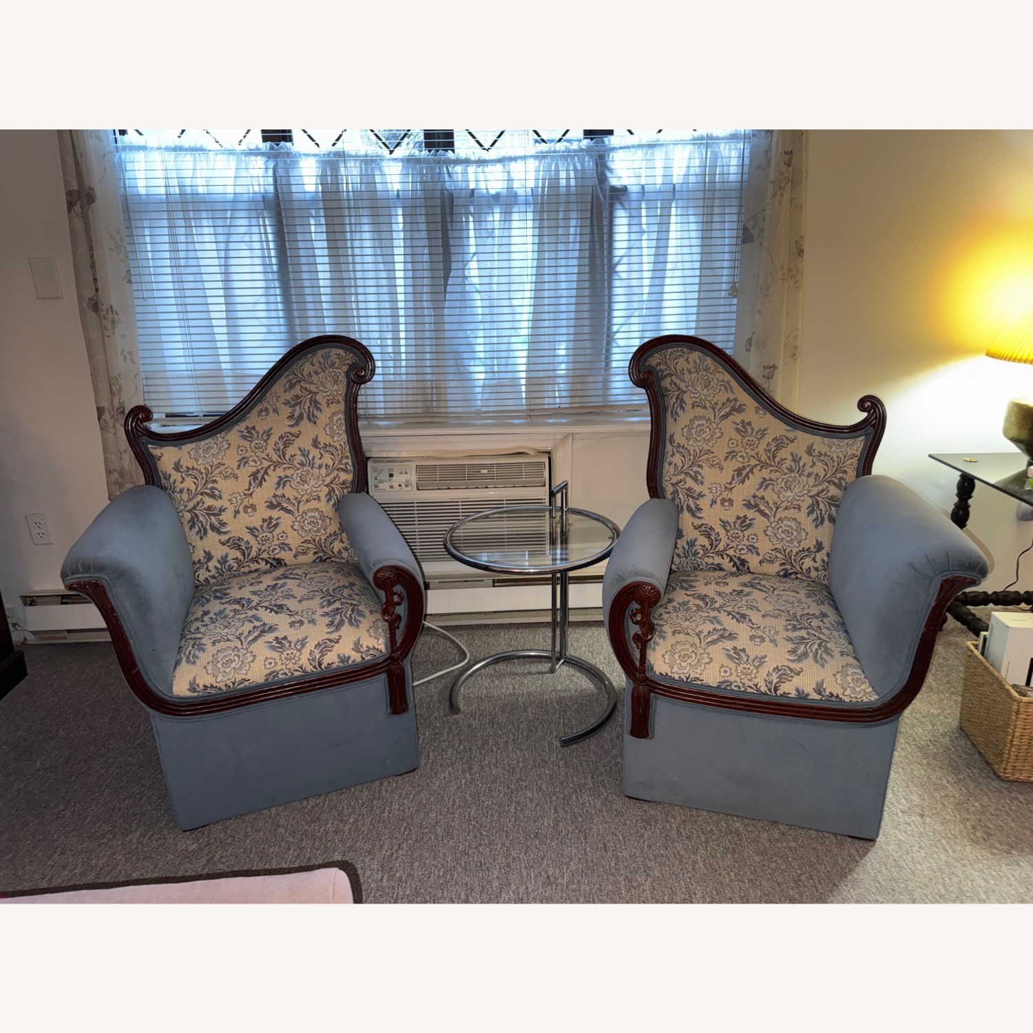 Blue Fabric Armchair - image-1