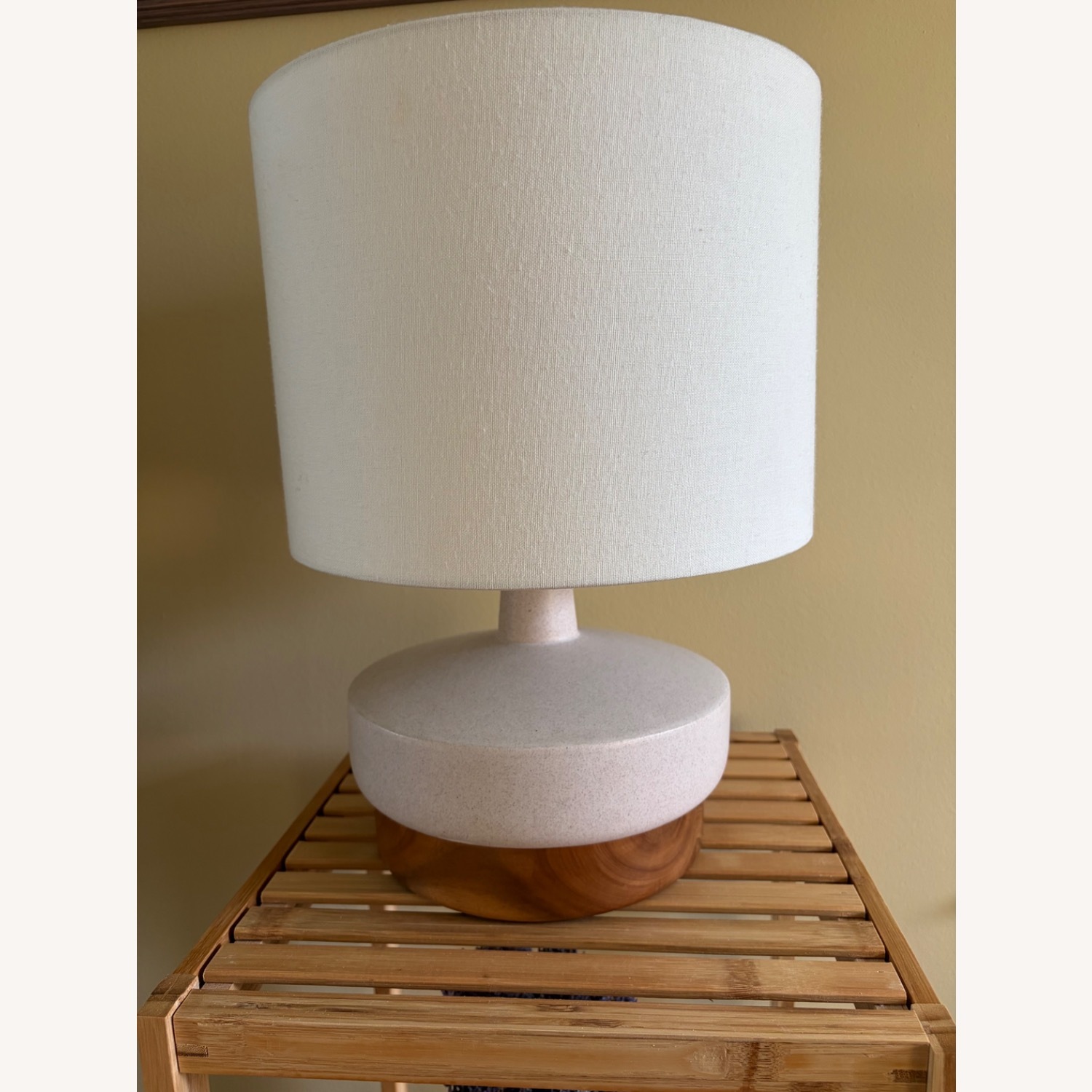 West Elm White Ceramic Table Lamp - image-1