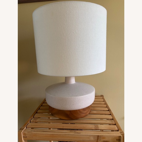 Used West Elm White Ceramic Table Lamp for sale on AptDeco