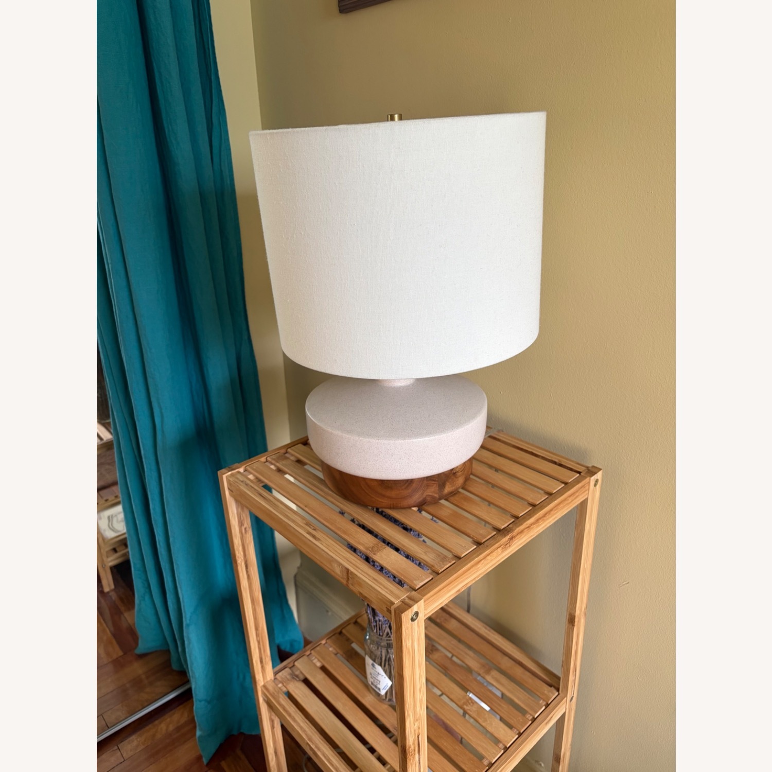 West Elm White Ceramic Table Lamp - image-2