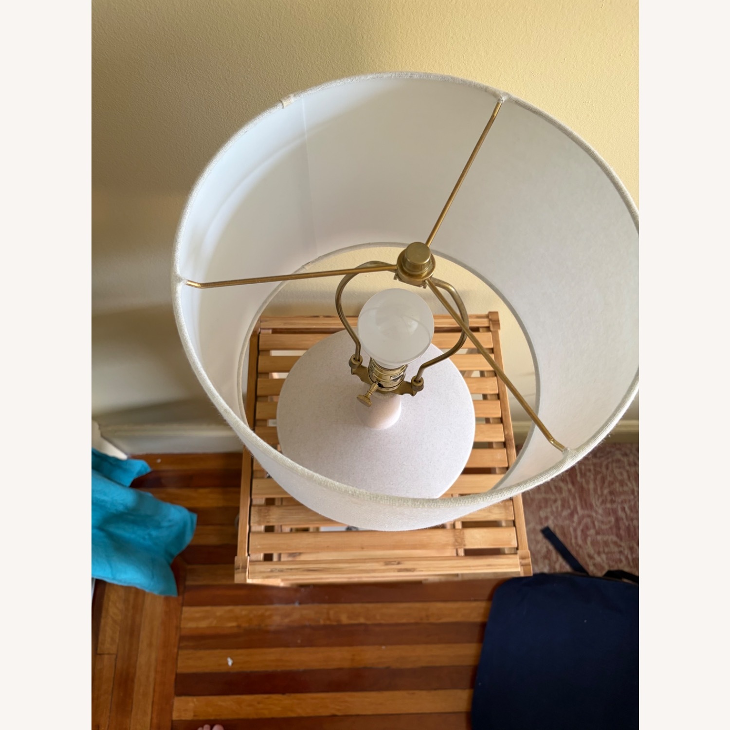 West Elm White Ceramic Table Lamp - image-4
