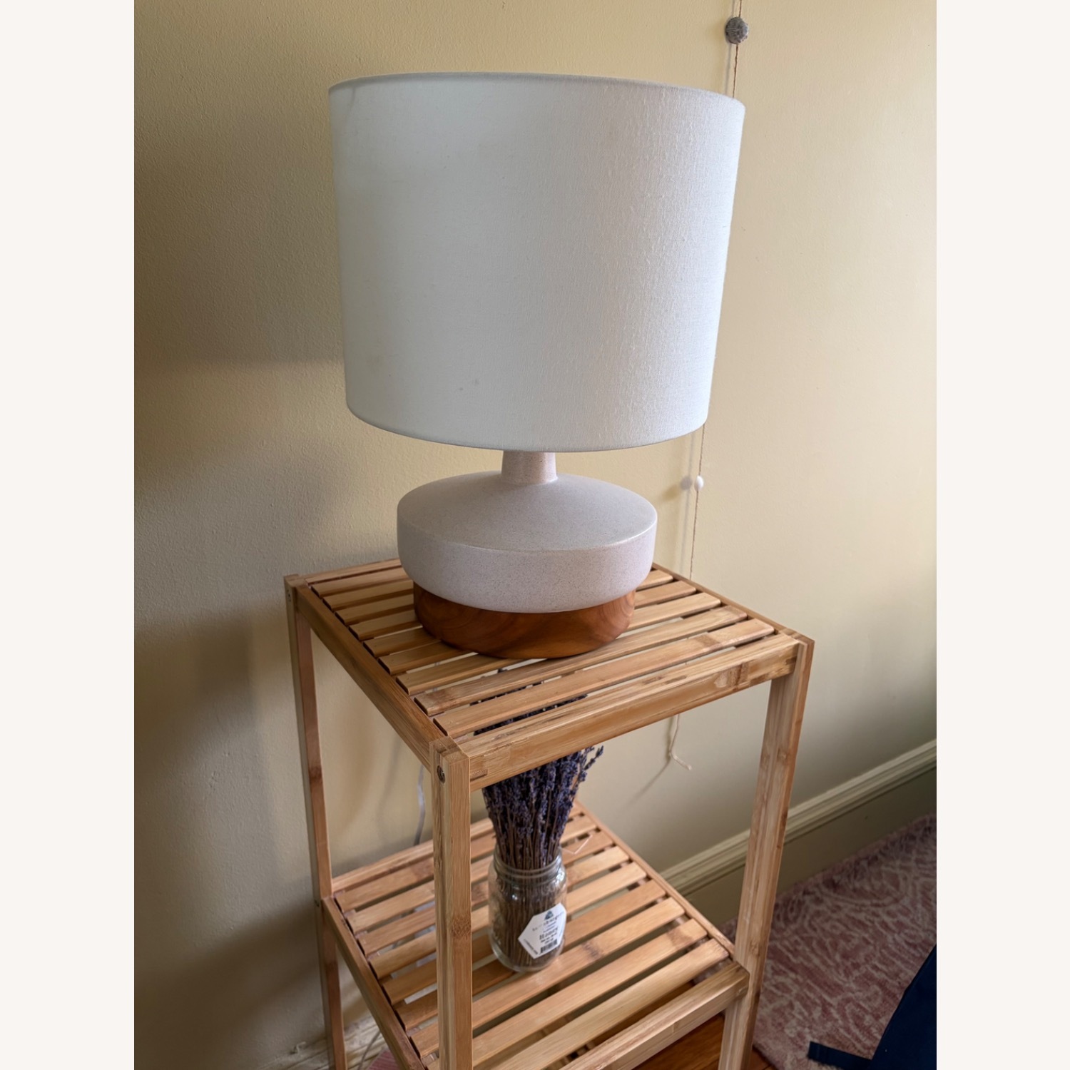 West Elm White Ceramic Table Lamp - image-3