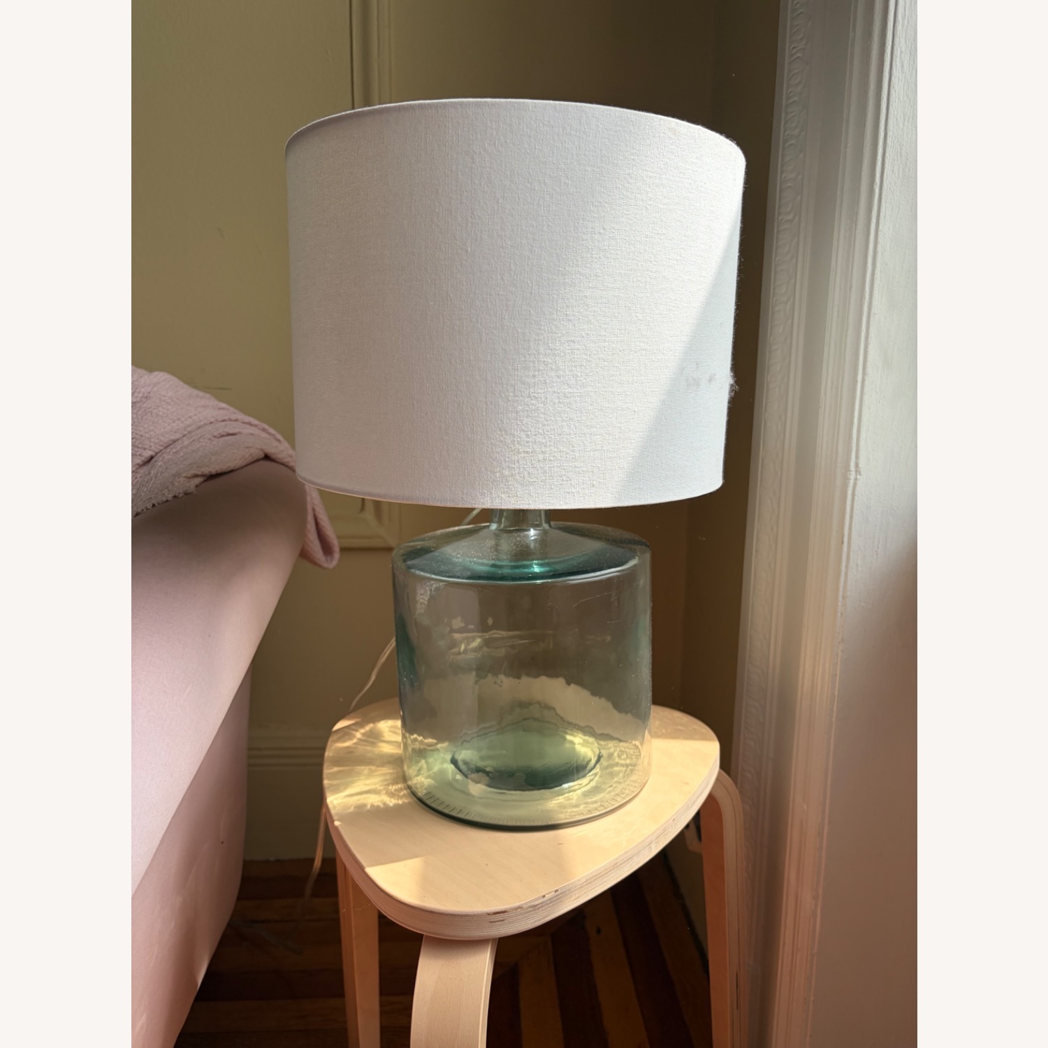 Pottery Barn Mallorca Natural Glass Table Lamp - image-3