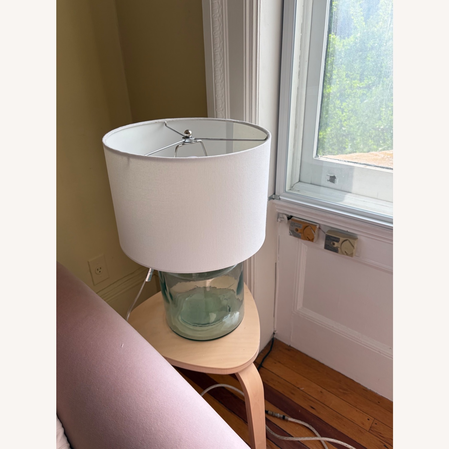 Pottery Barn Mallorca Natural Glass Table Lamp - image-1