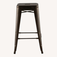 Dark Brown Metal Stools