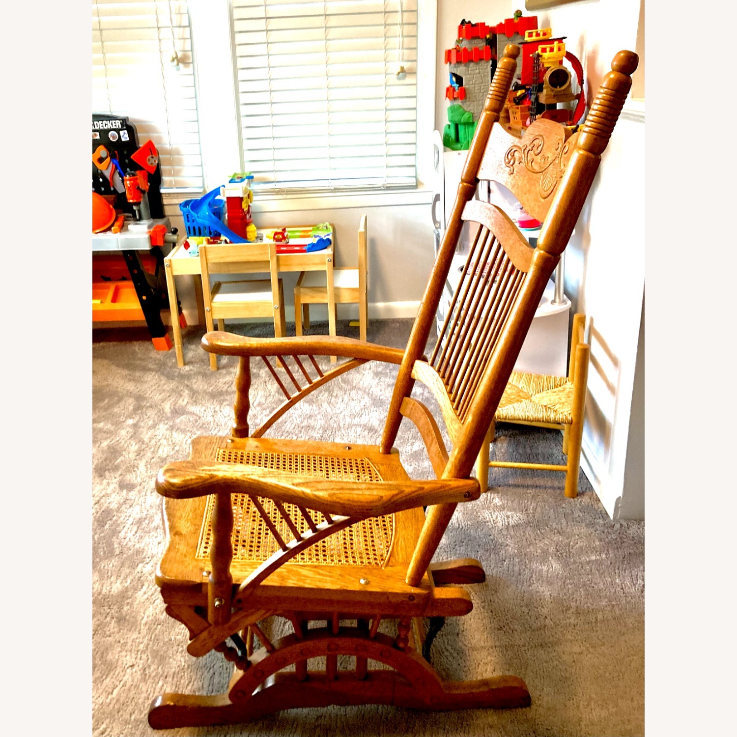 1929 Oak Glider Rocker - image-4