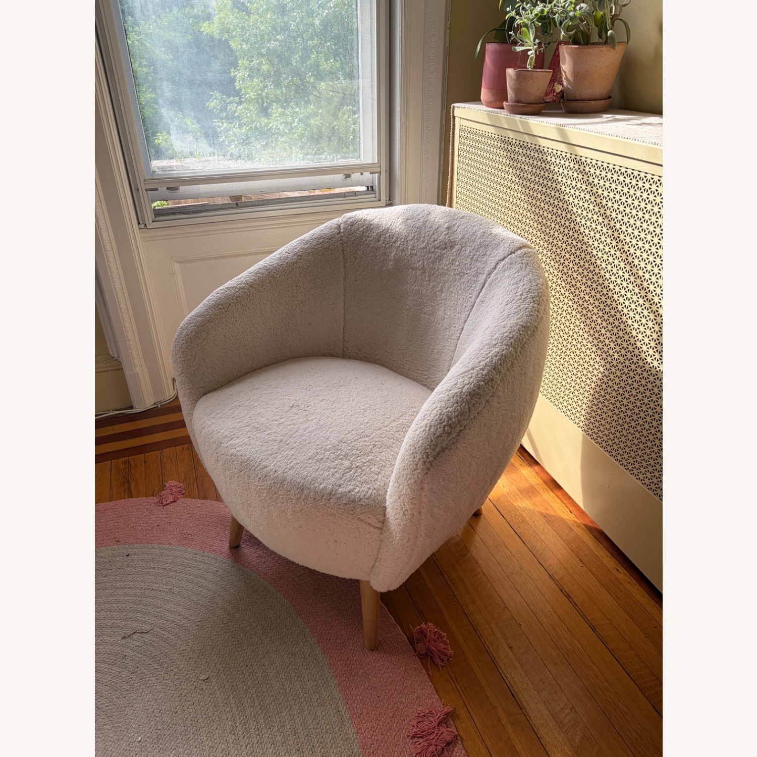 Wayfair White Fabric Accent Chair - image-2