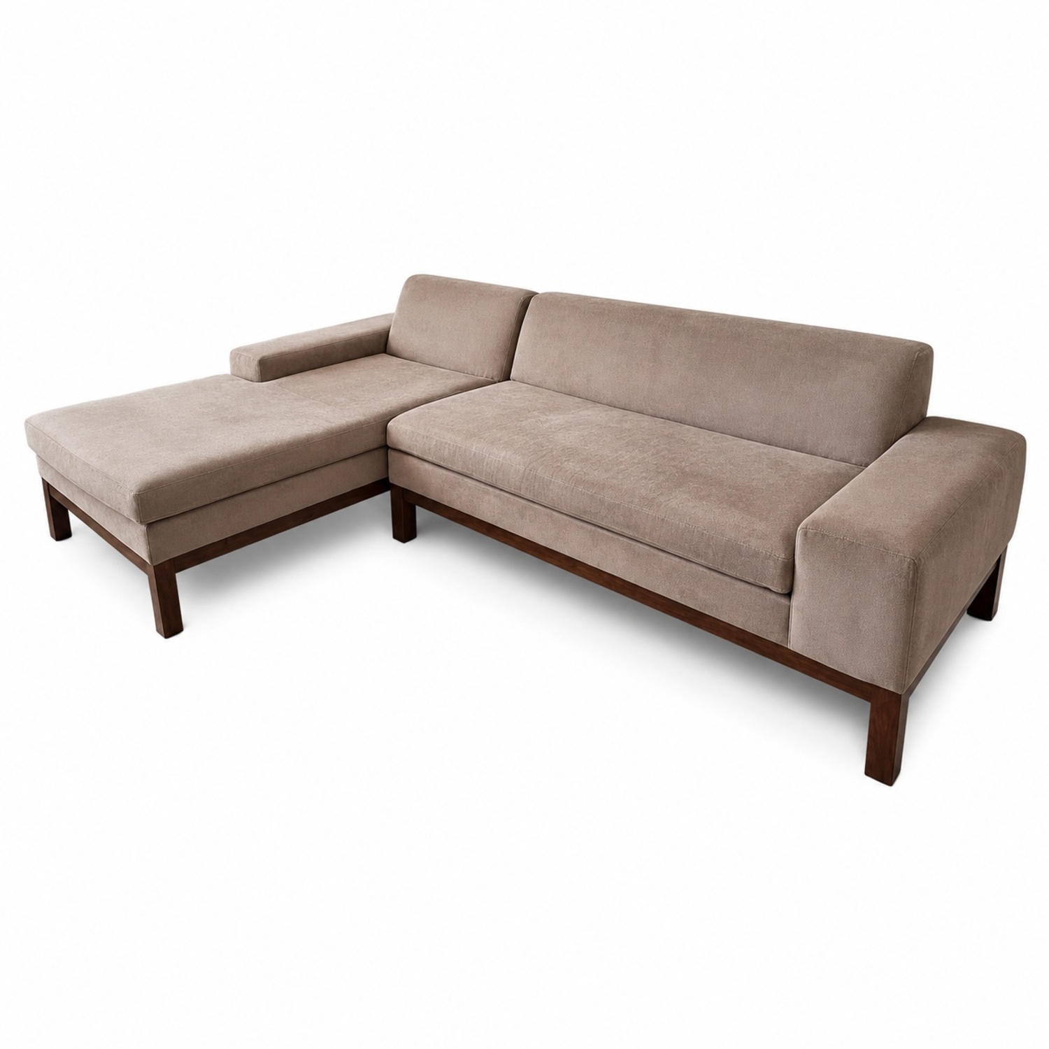 West Elm Lorimer Light Brown Microsuede 2 Piece Sectional - image-5