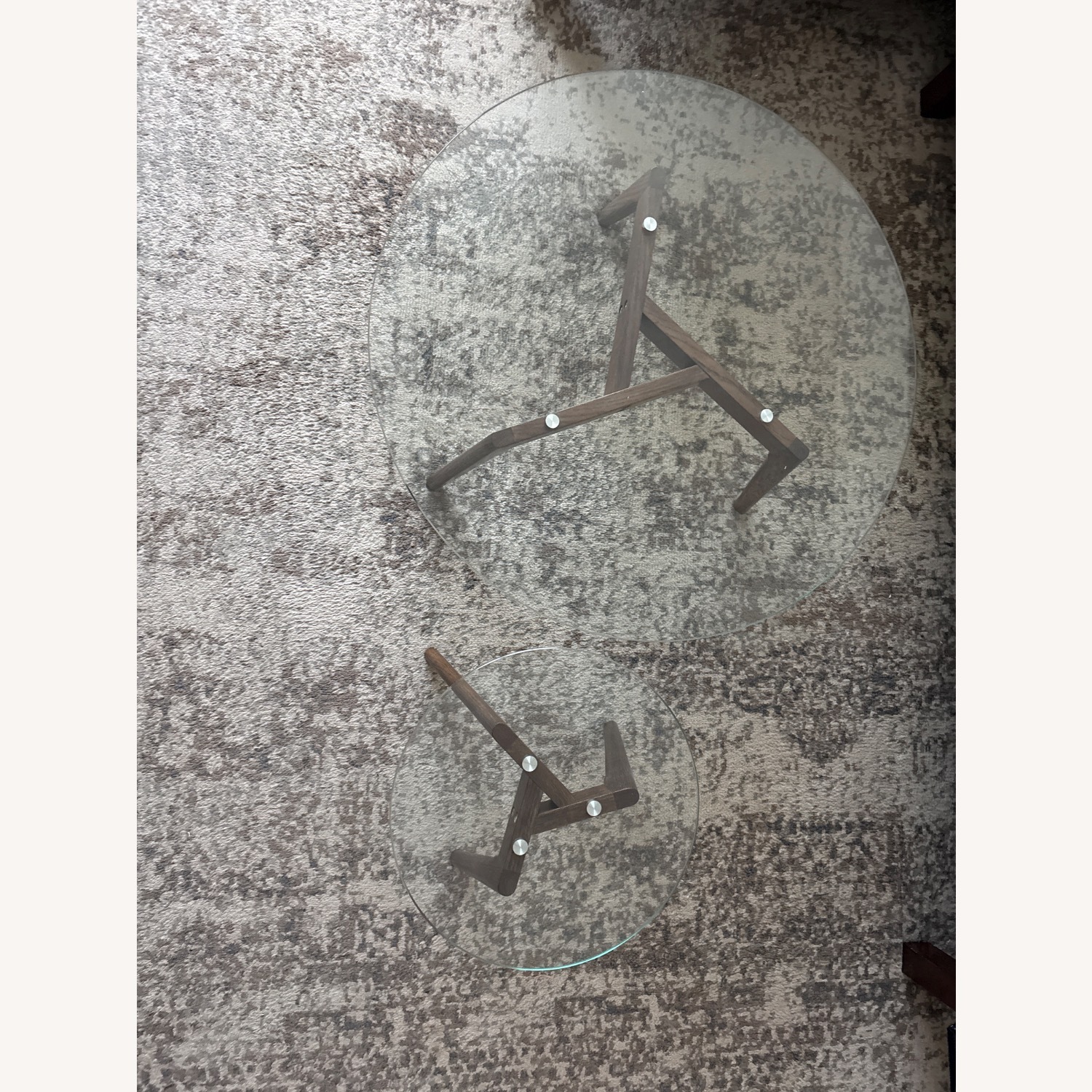 Article Clarus Glass & Wood Coffee & Side Table  - image-2