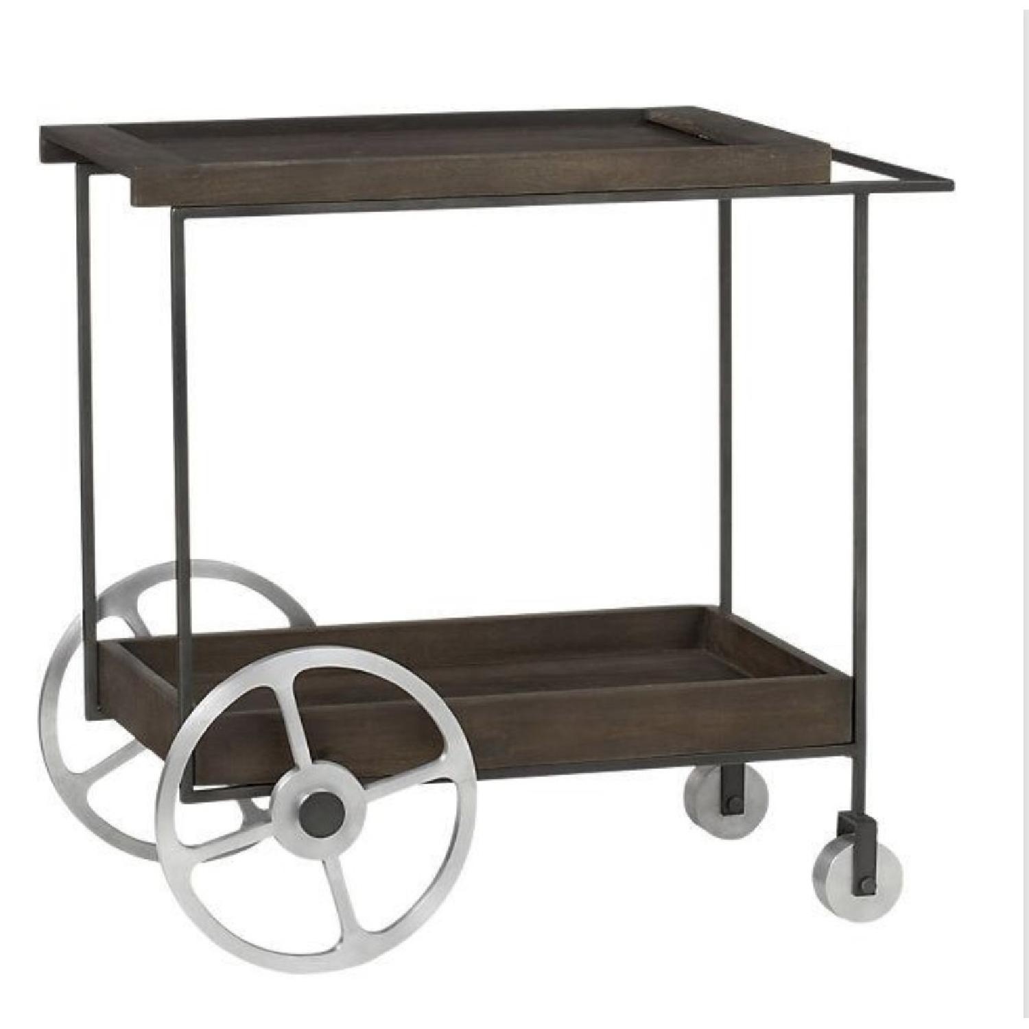 CB2 Dark Brown Porter Bar Cart - image-4