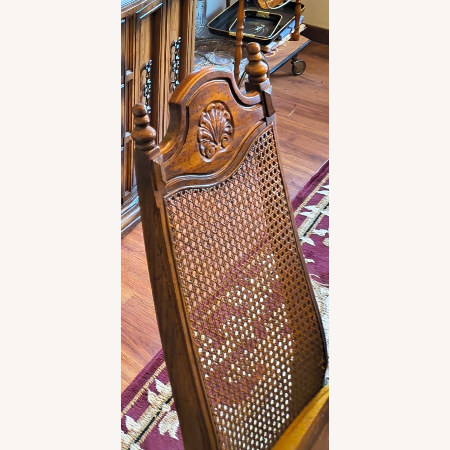 Vintage Pecan Wood Dining Set - image-4