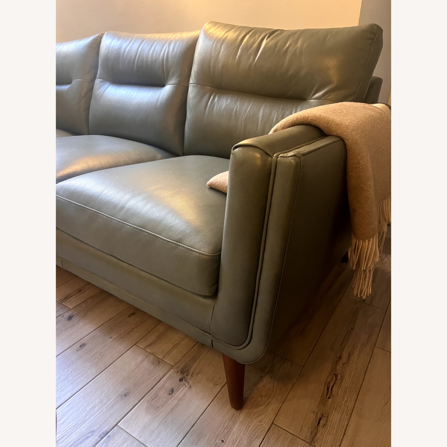 Raymour & Flanigan Leather Bleeker Street 3+ Piece Sectional - image-1