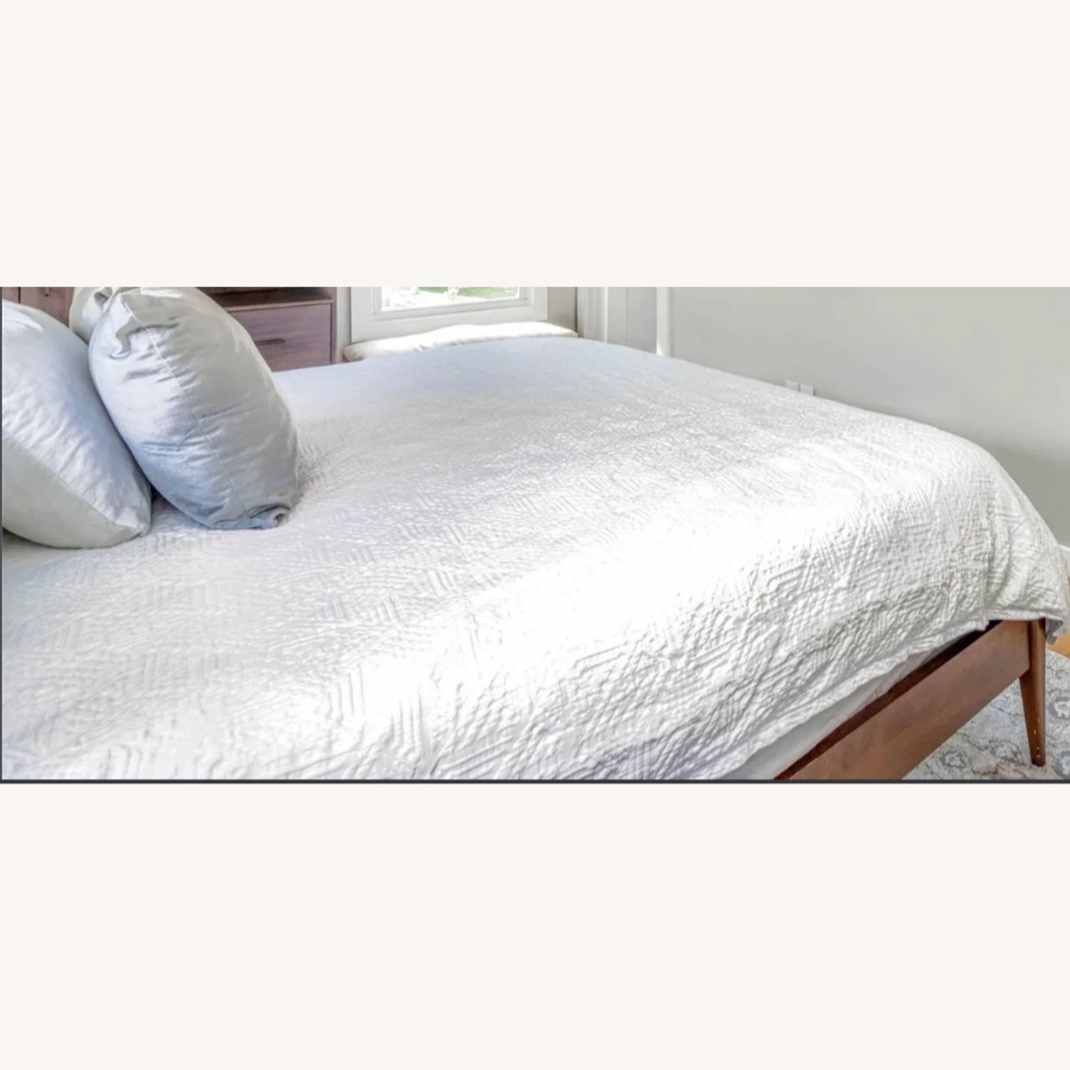 West Elm Mid-century Dark Brown Wood King Bed - image-2