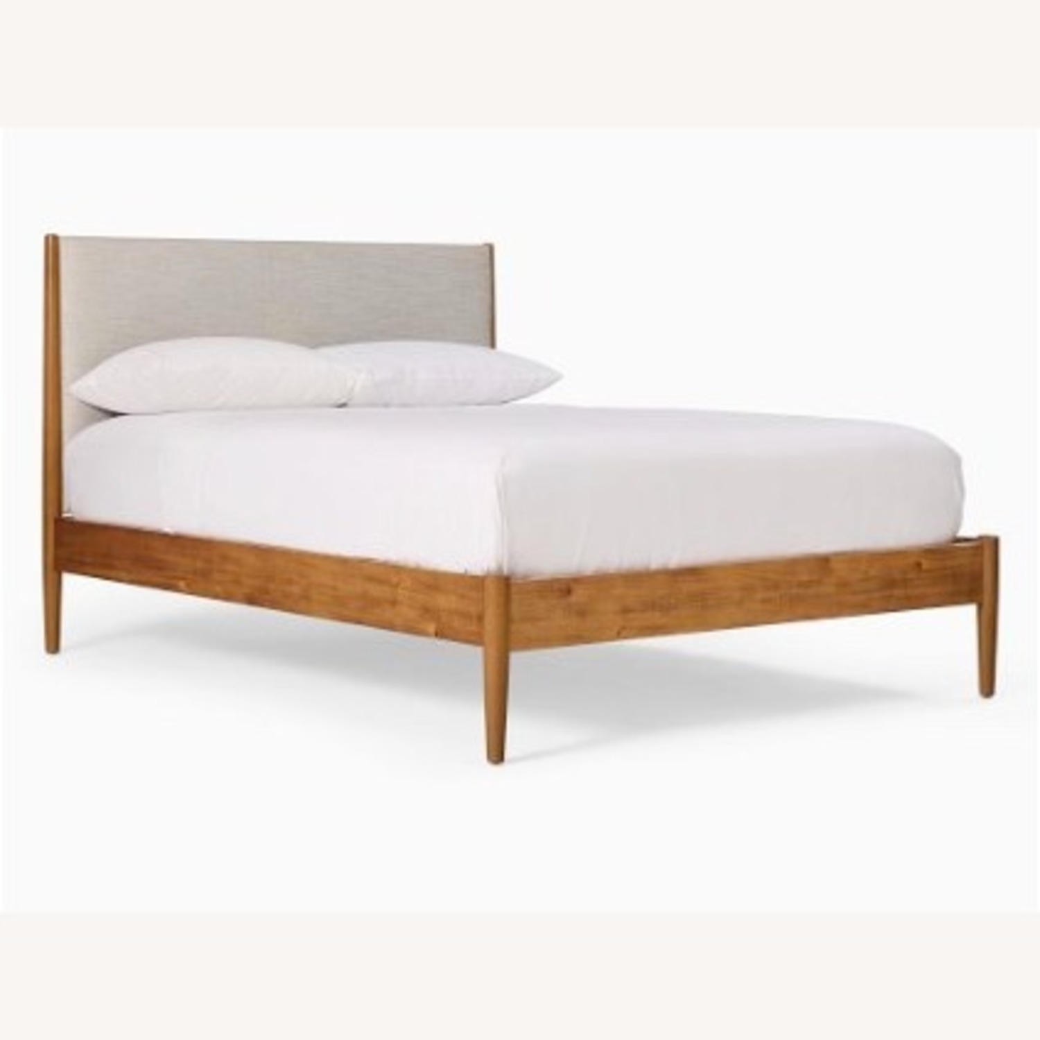 West Elm Mid-century Dark Brown Wood King Bed - image-3