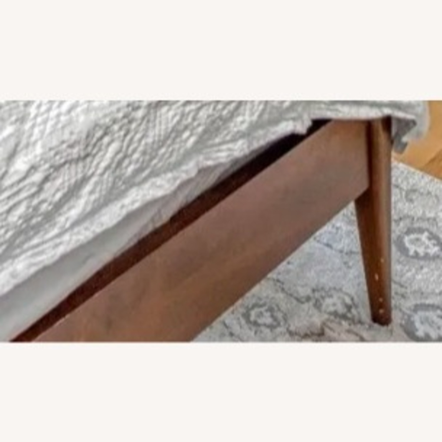 West Elm Mid-century Dark Brown Wood King Bed - image-4