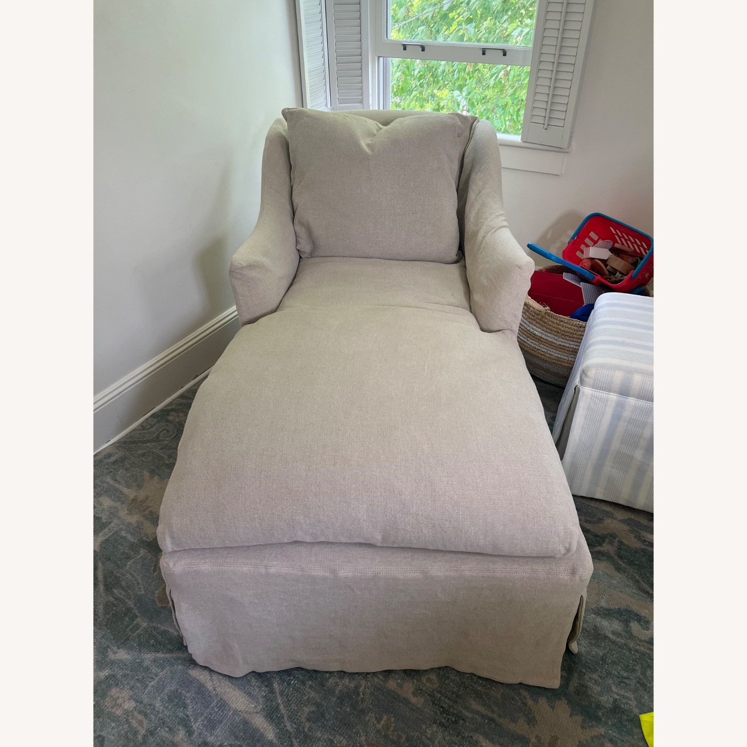 Jenni Kayne Natural Fabric Chaise Lounge - image-4