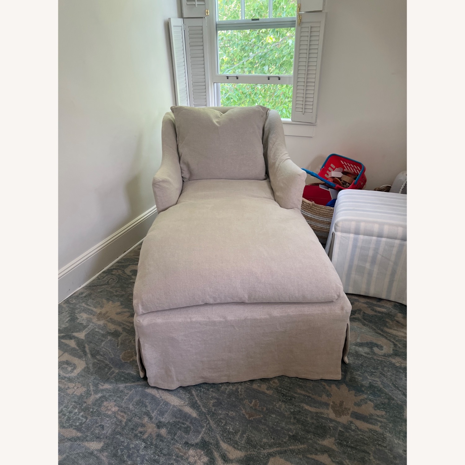 Jenni Kayne Natural Fabric Chaise Lounge - image-2