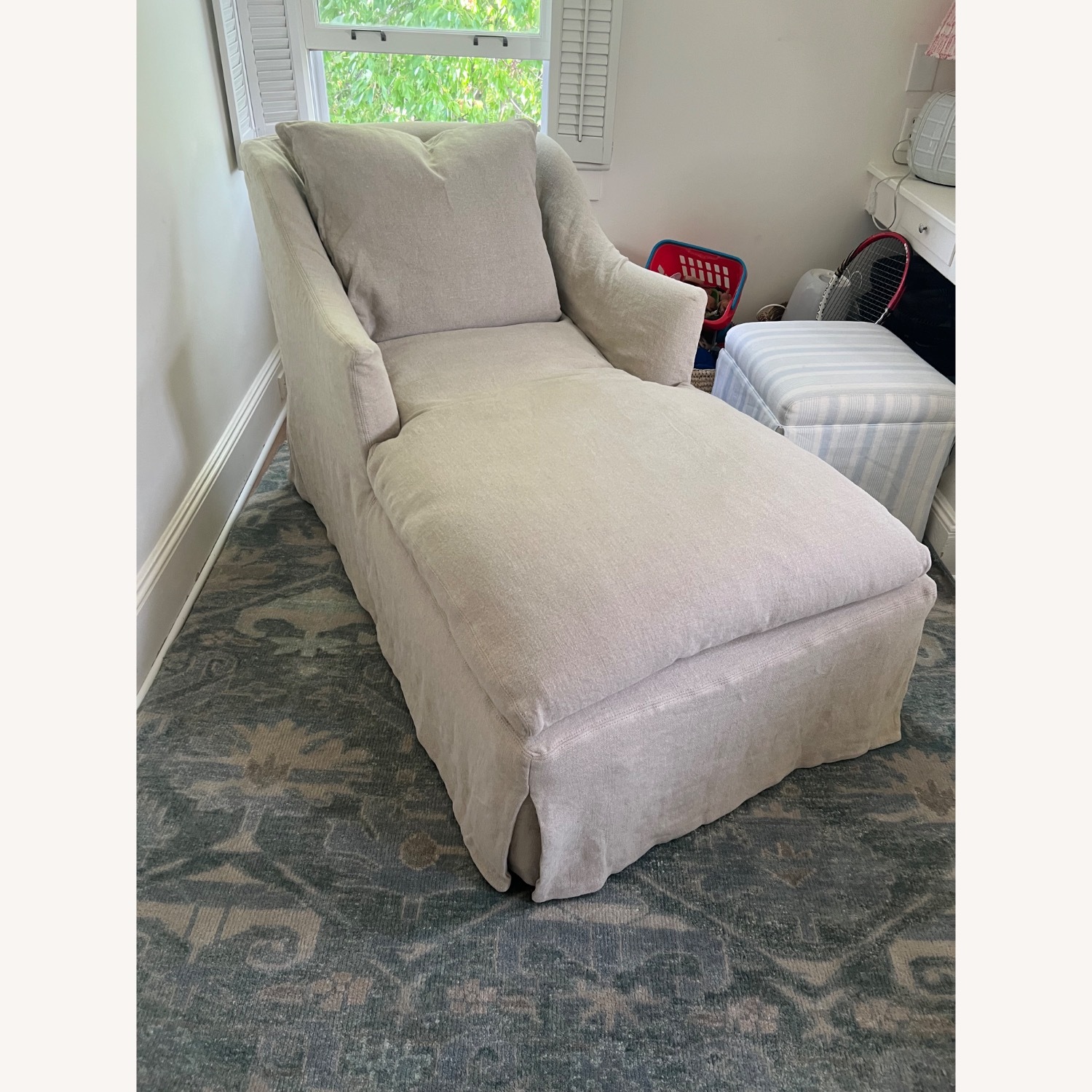 Jenni Kayne Natural Fabric Chaise Lounge - image-3