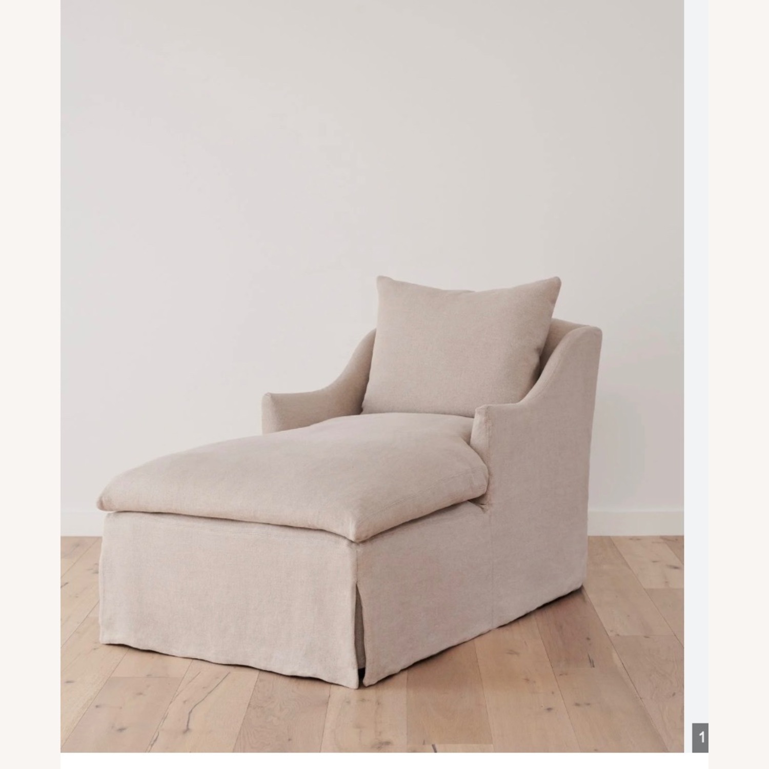 Jenni Kayne Natural Fabric Chaise Lounge - image-5
