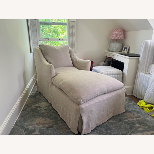 Used Jenni Kayne Natural Fabric Chaise Lounge for sale on AptDeco