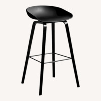 Hay Aas 32 Bar Stool Black Stool