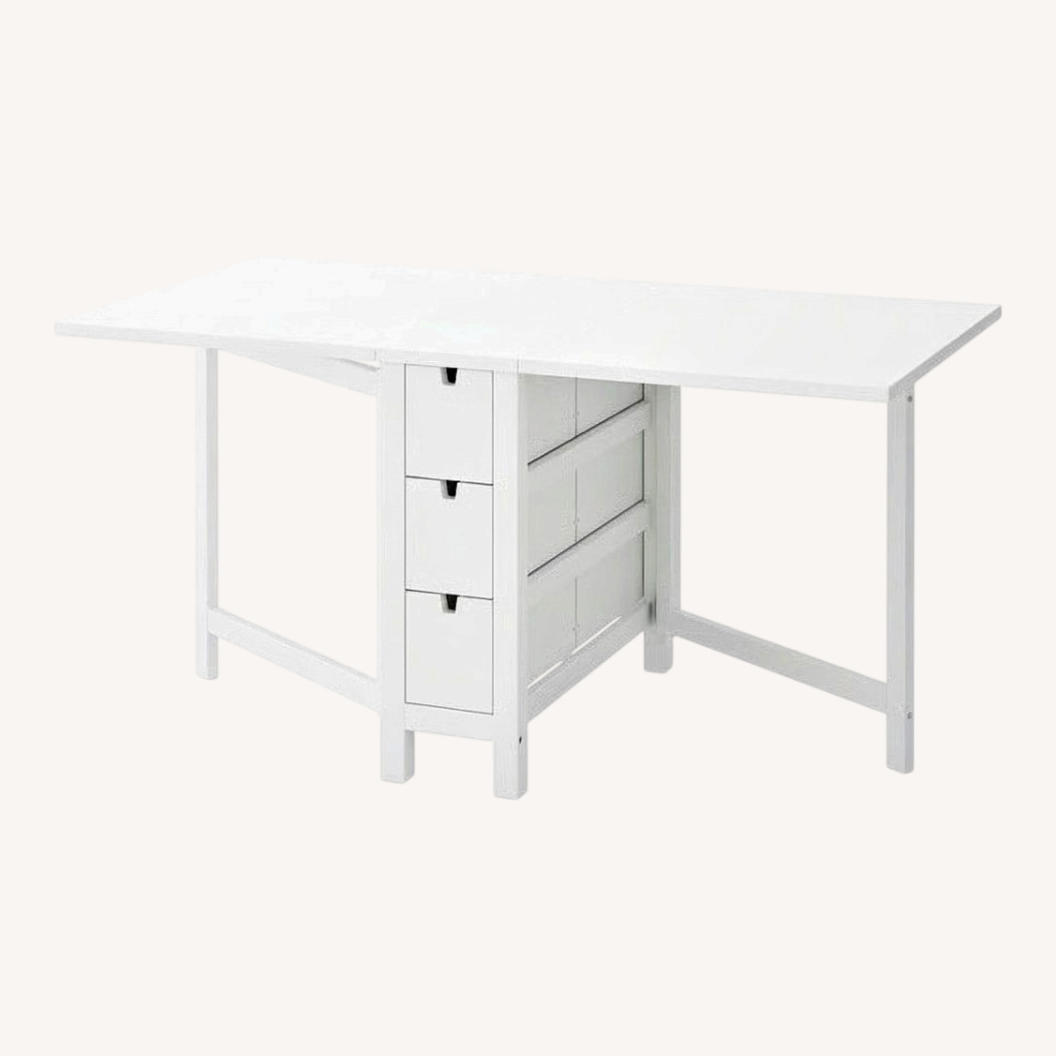 IKEA NORDEN Folding Dining Table with Drawers - image-0