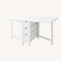 IKEA NORDEN Folding Dining Table with Drawers