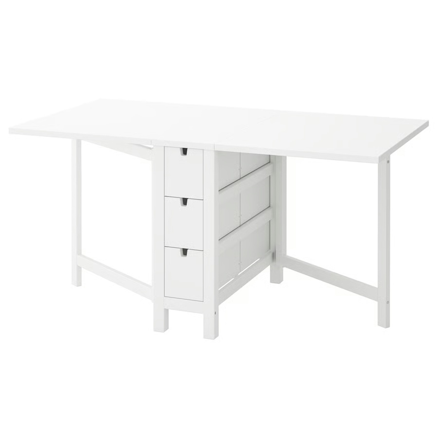 IKEA NORDEN Folding Dining Table with Drawers - image-4