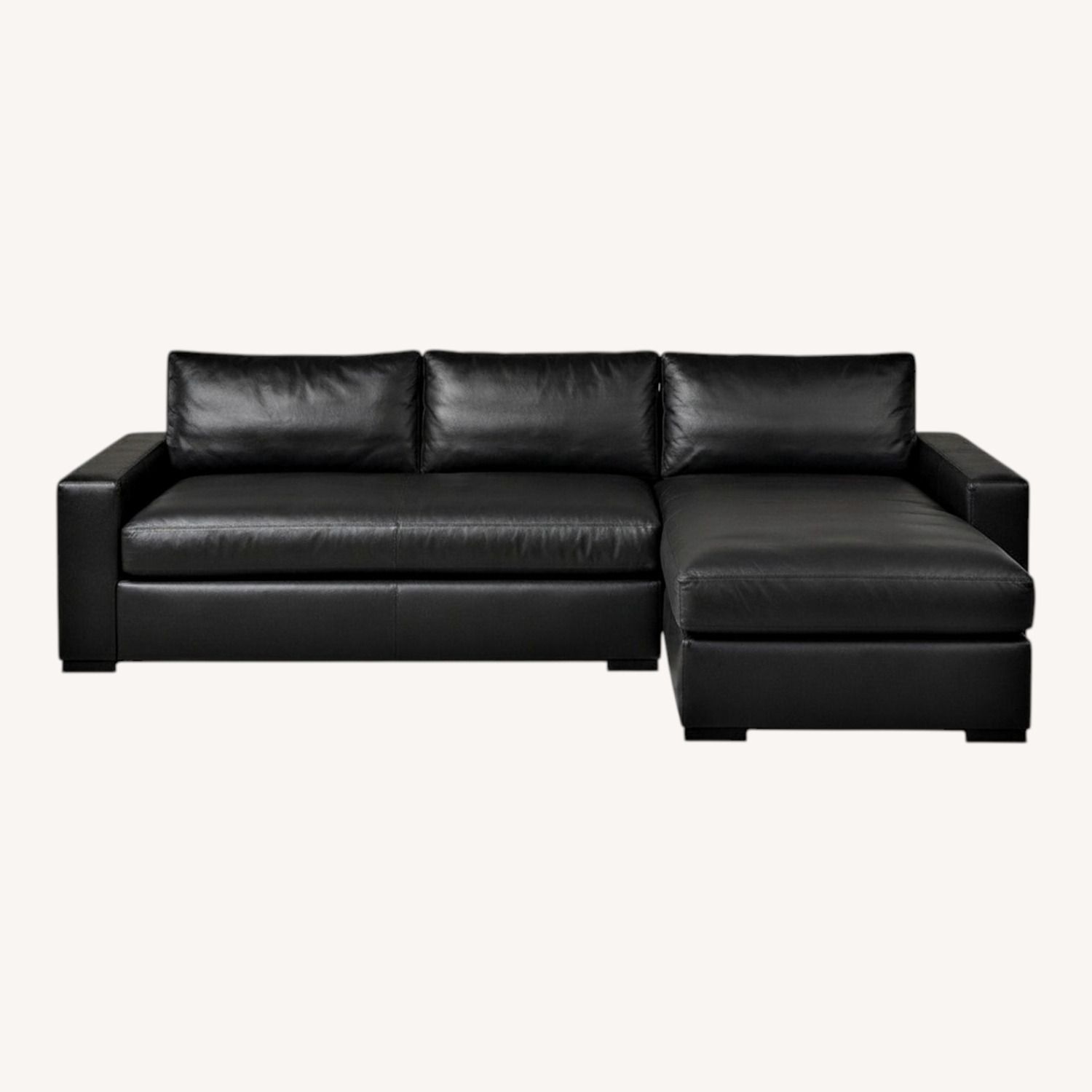 Restoration Hardware Maxwell Black 2 Piece Sectional - image-0