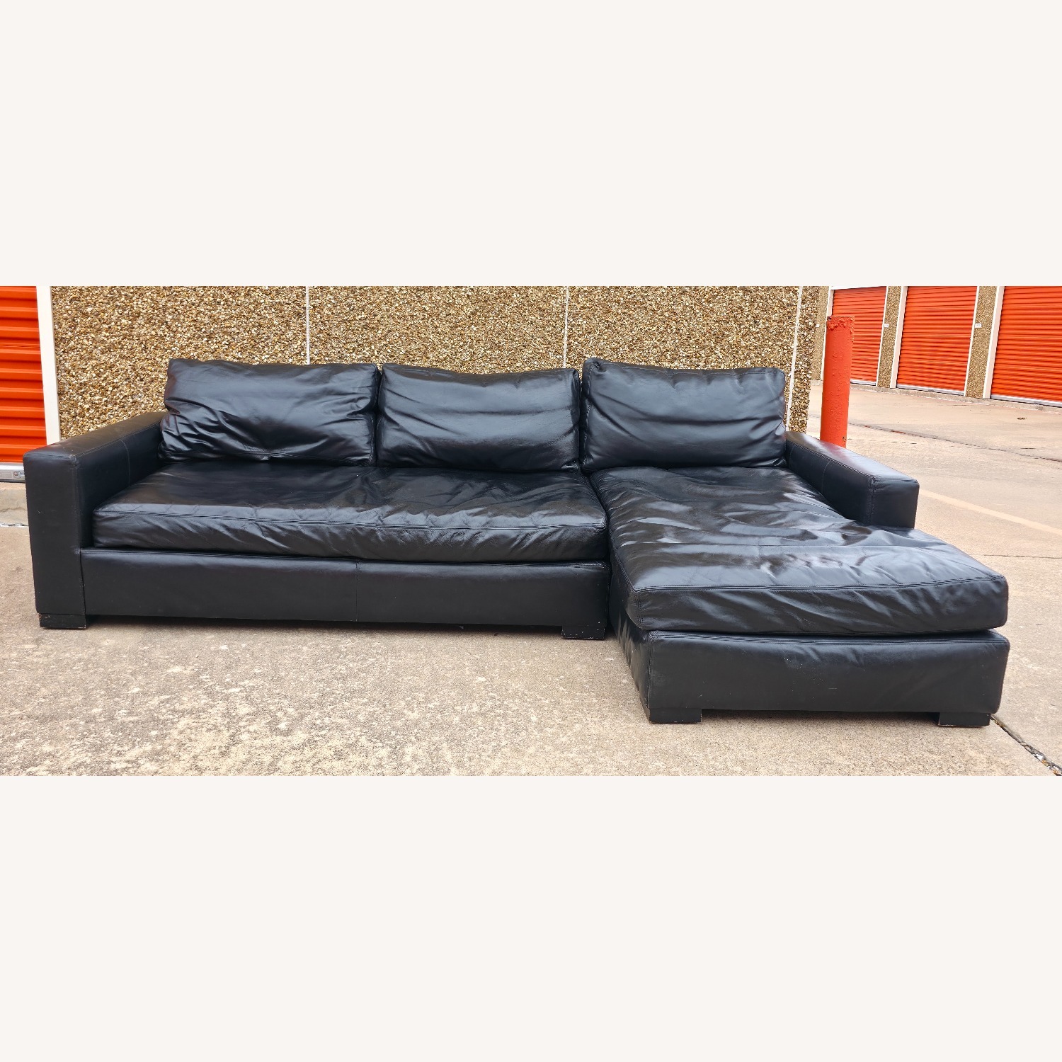 Restoration Hardware Maxwell Black 2 Piece Sectional - image-7