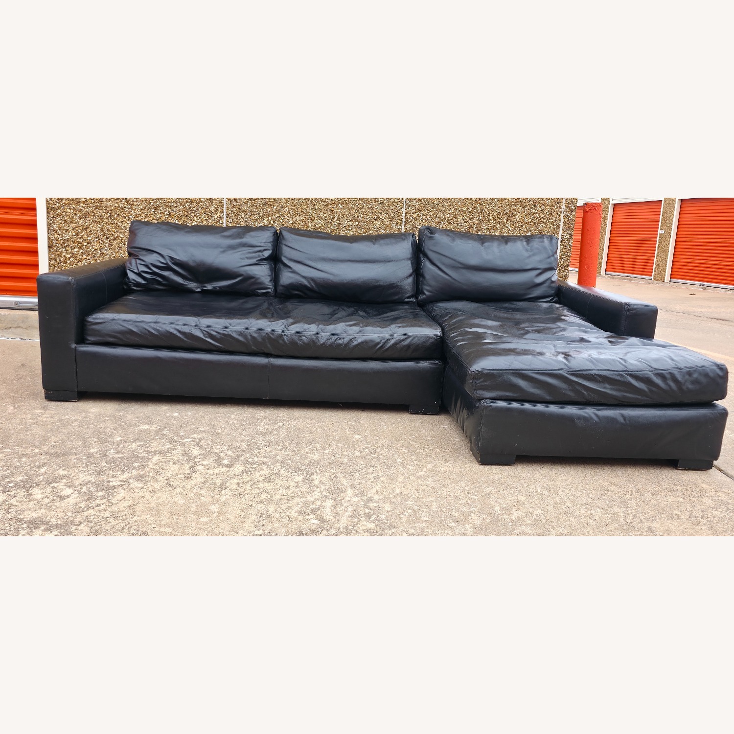 Restoration Hardware Maxwell Black 2 Piece Sectional - image-2