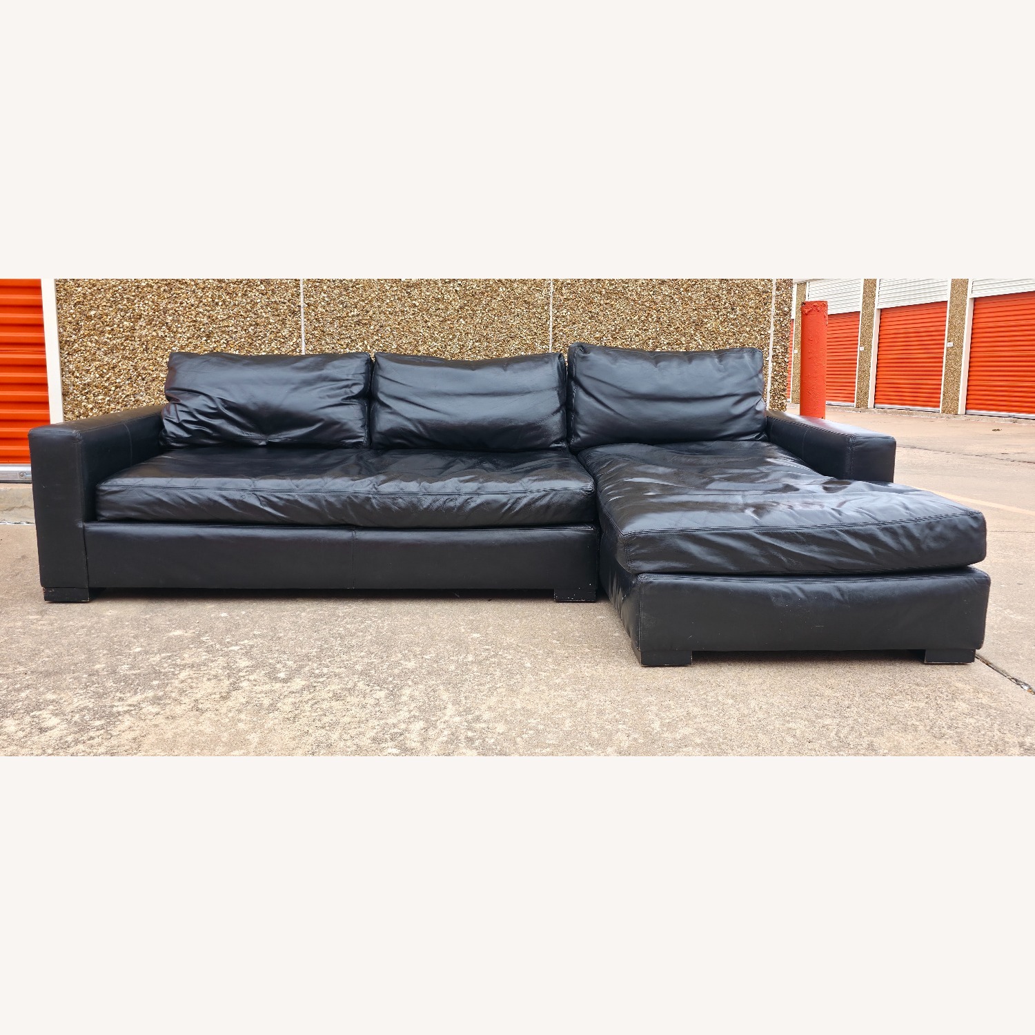 Restoration Hardware Maxwell Black 2 Piece Sectional - image-6
