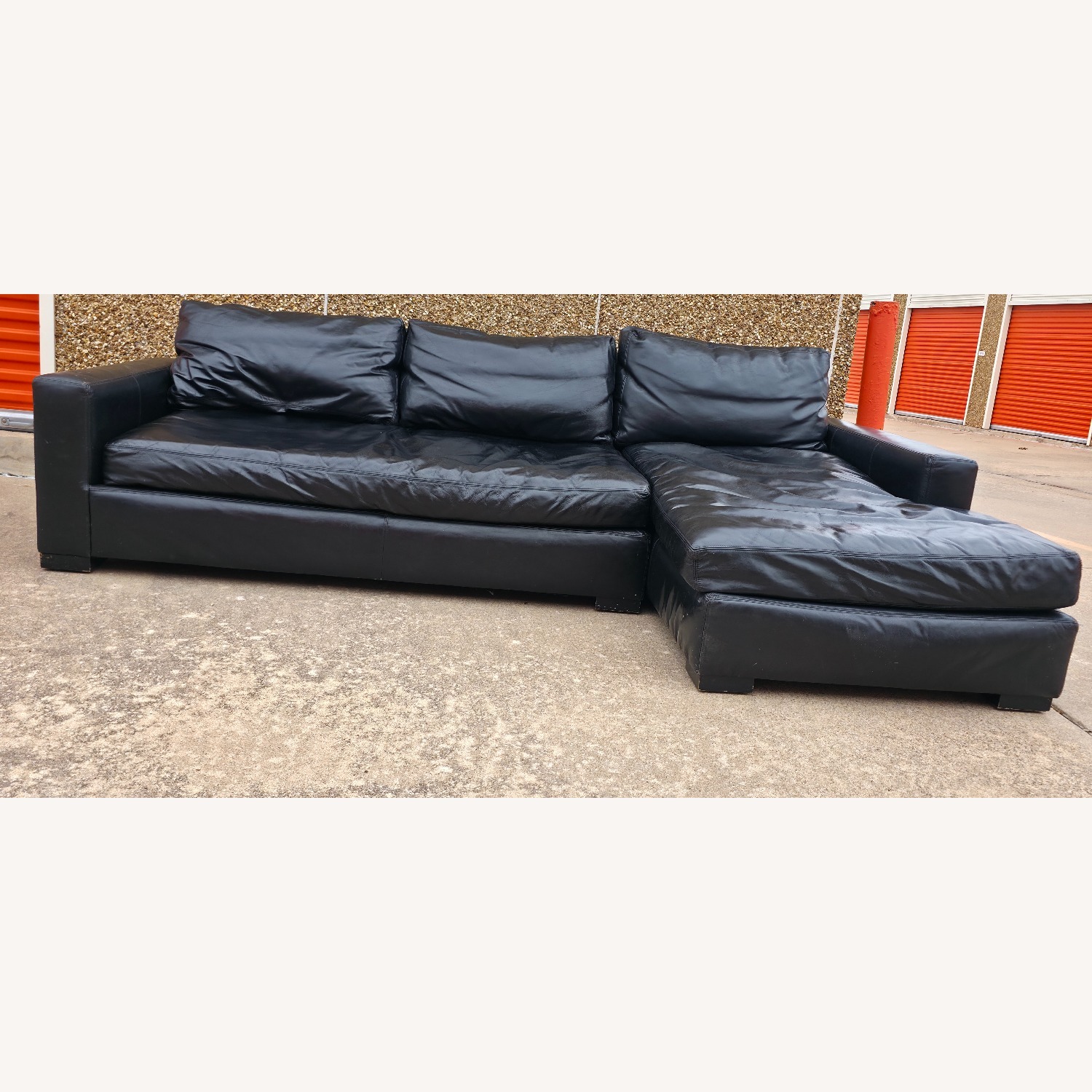 Restoration Hardware Maxwell Black 2 Piece Sectional - image-3