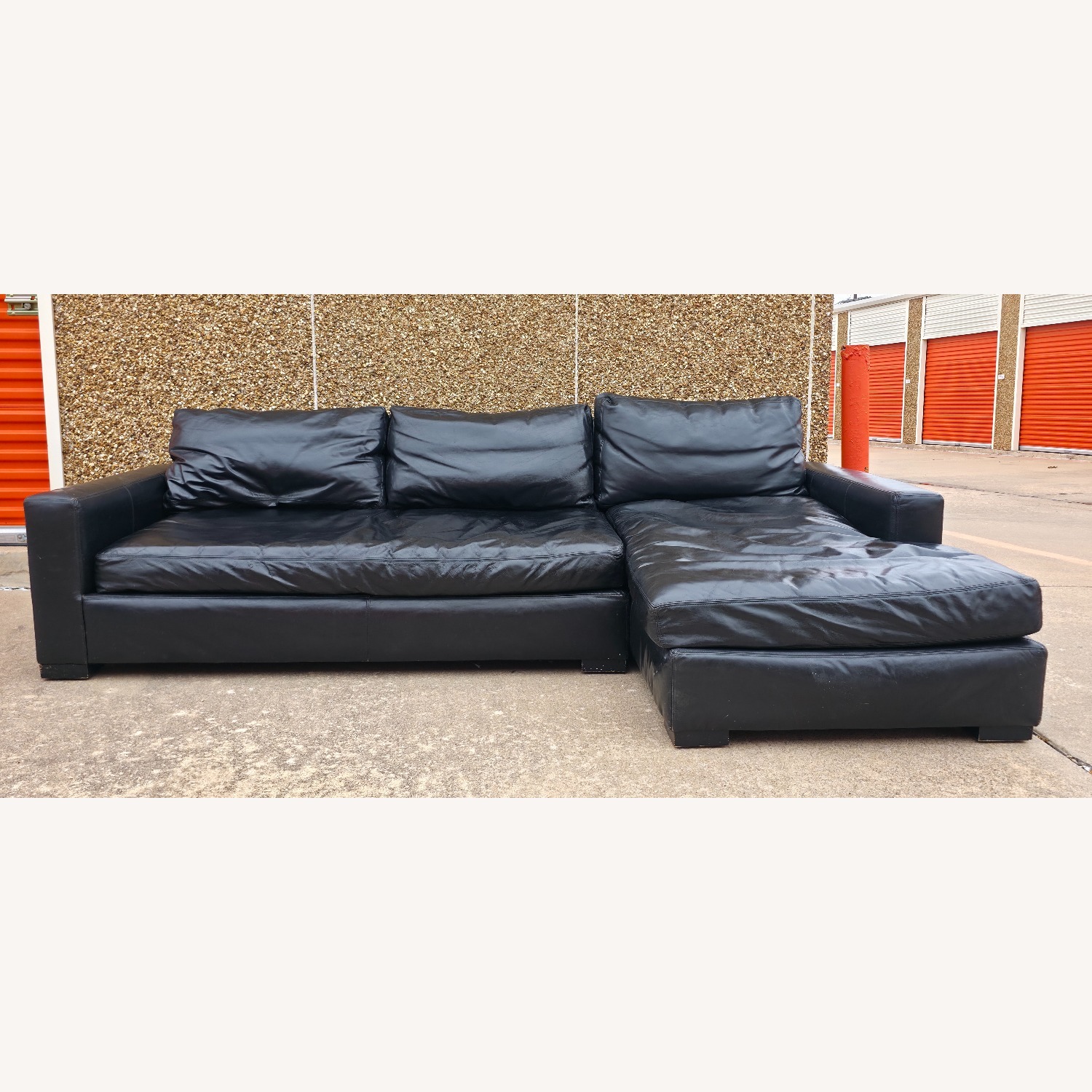Restoration Hardware Maxwell Black 2 Piece Sectional - image-9