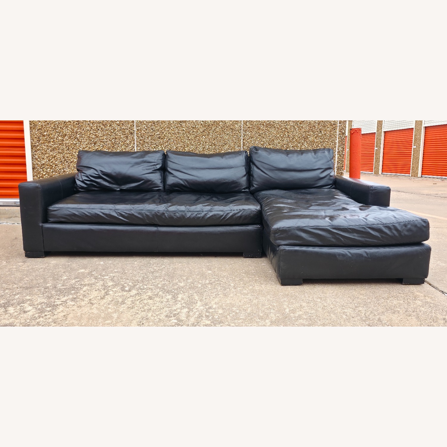 Restoration Hardware Maxwell Black 2 Piece Sectional - image-8