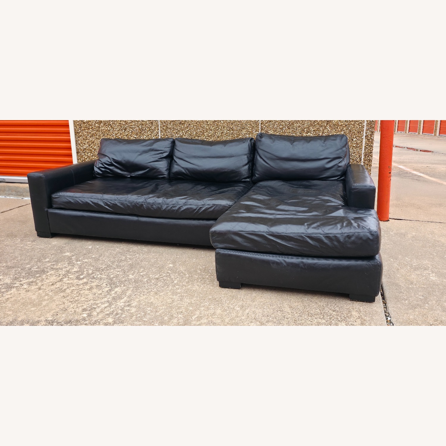 Restoration Hardware Maxwell Black 2 Piece Sectional - image-5