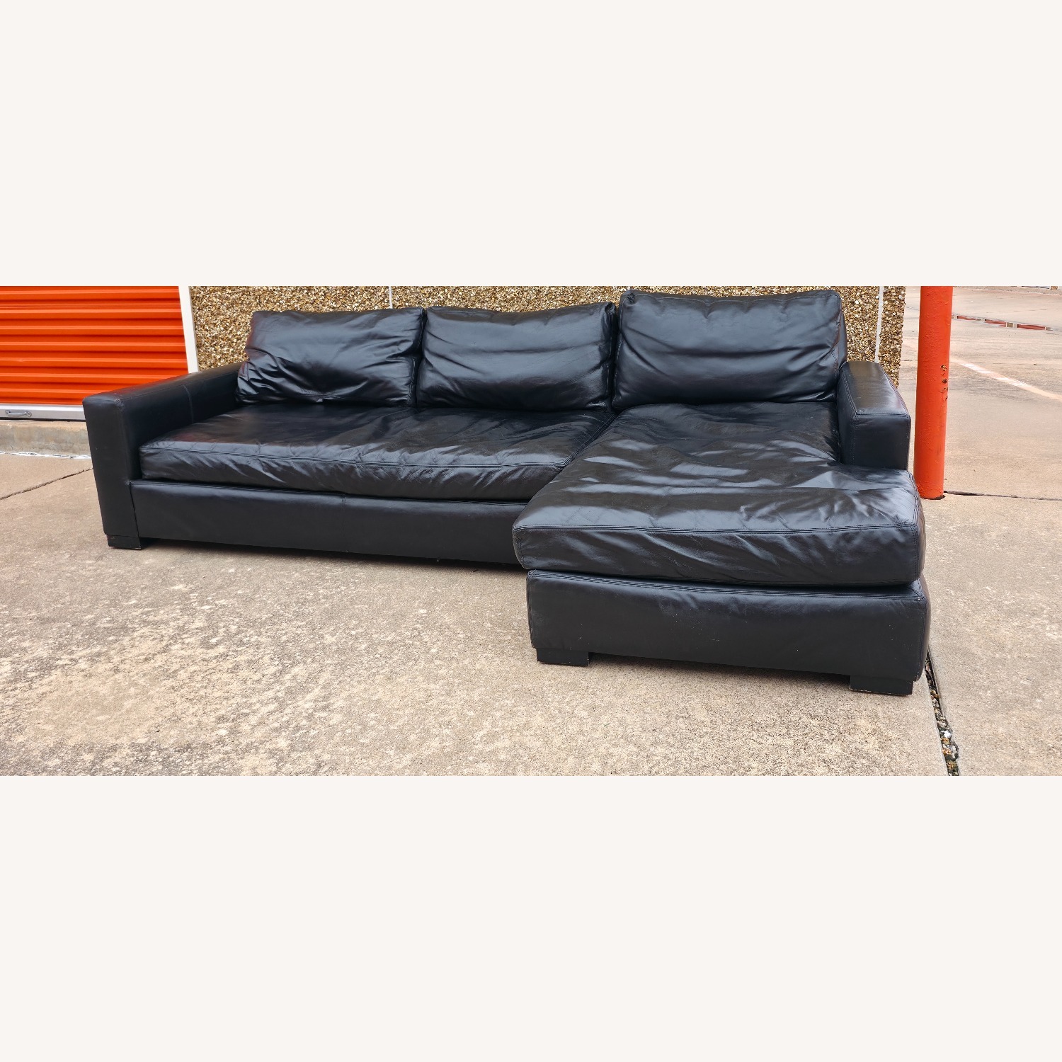 Restoration Hardware Maxwell Black 2 Piece Sectional - image-4