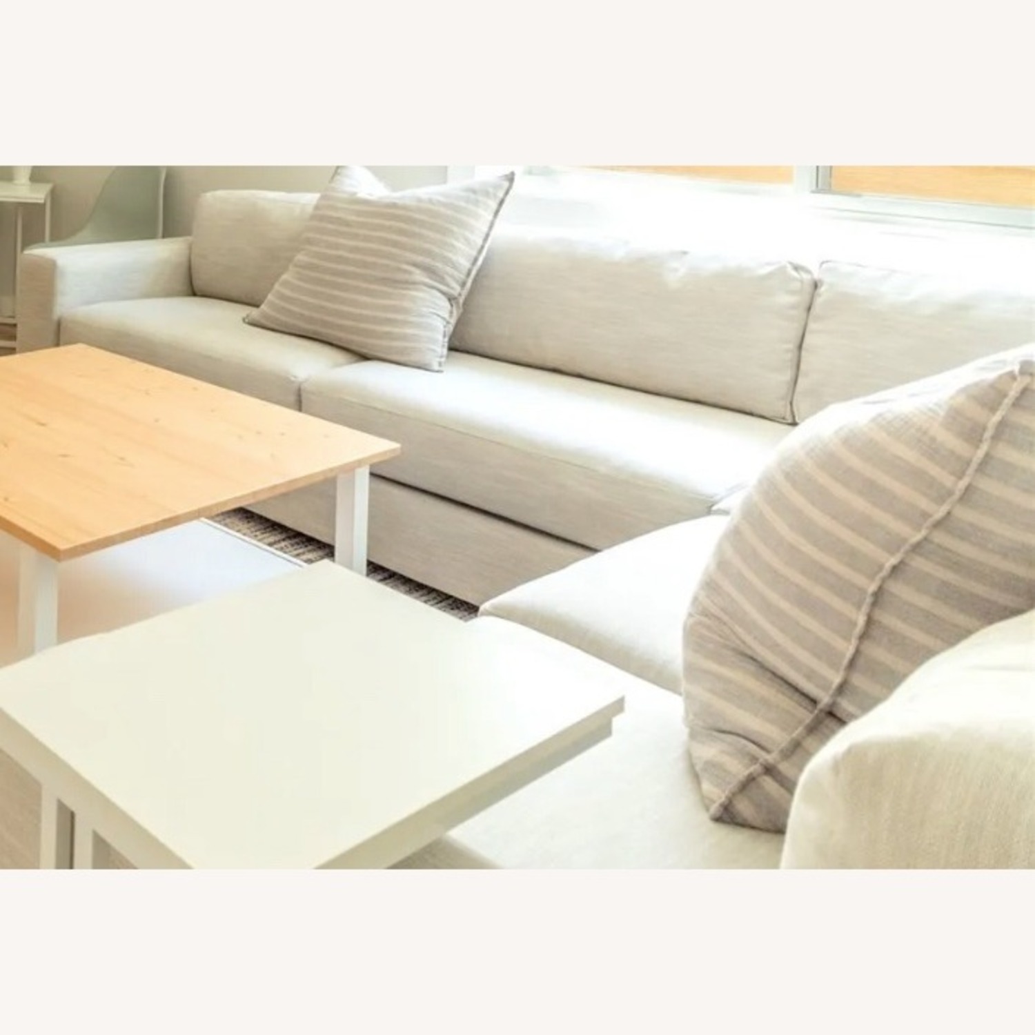 West Elm Urban Light Gray Fabric 2 Piece Sectional - image-3