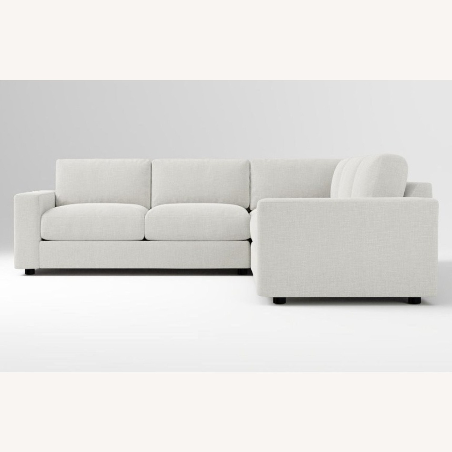 West Elm Urban Light Gray Fabric 2 Piece Sectional - image-2