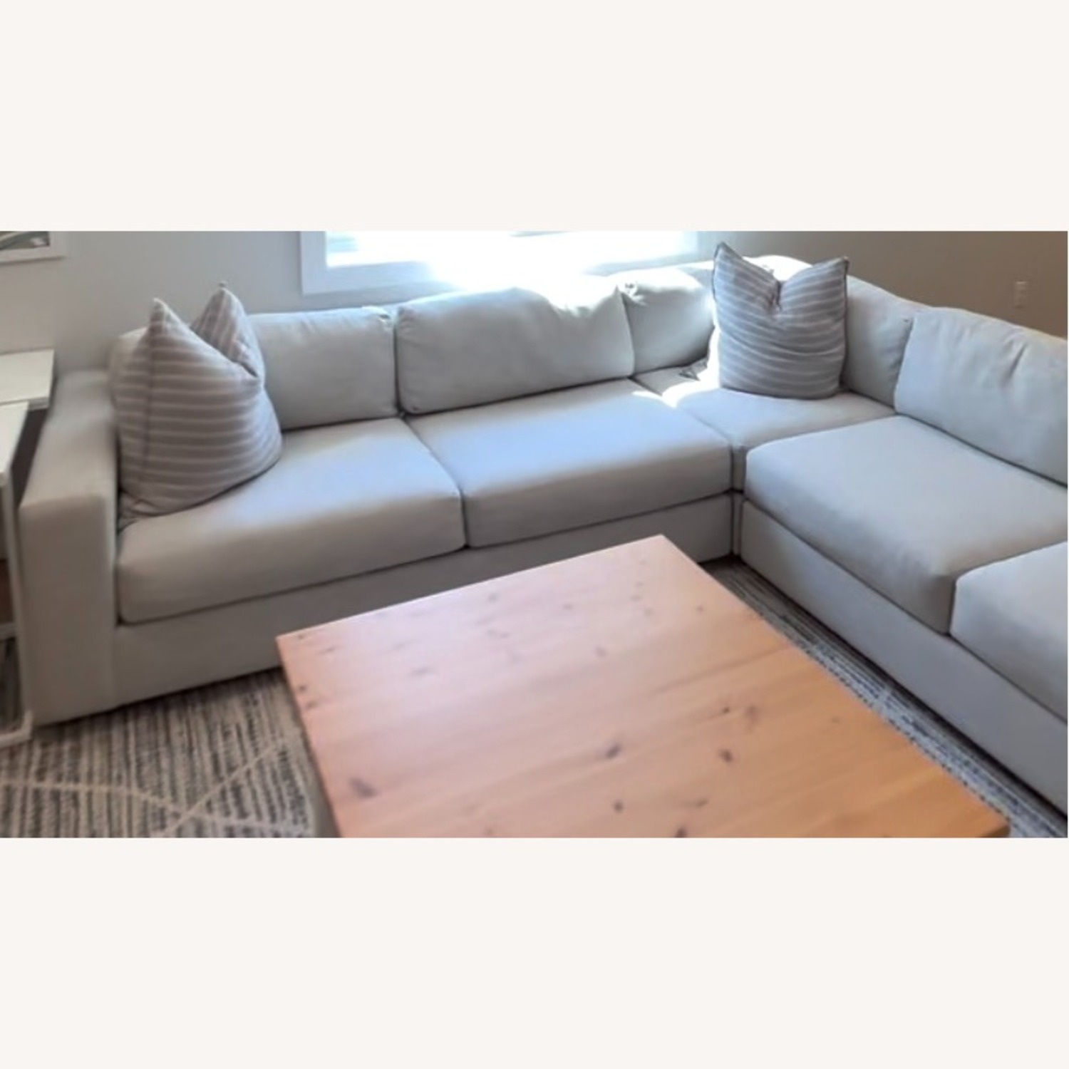 West Elm Urban Light Gray Fabric 2 Piece Sectional - image-5