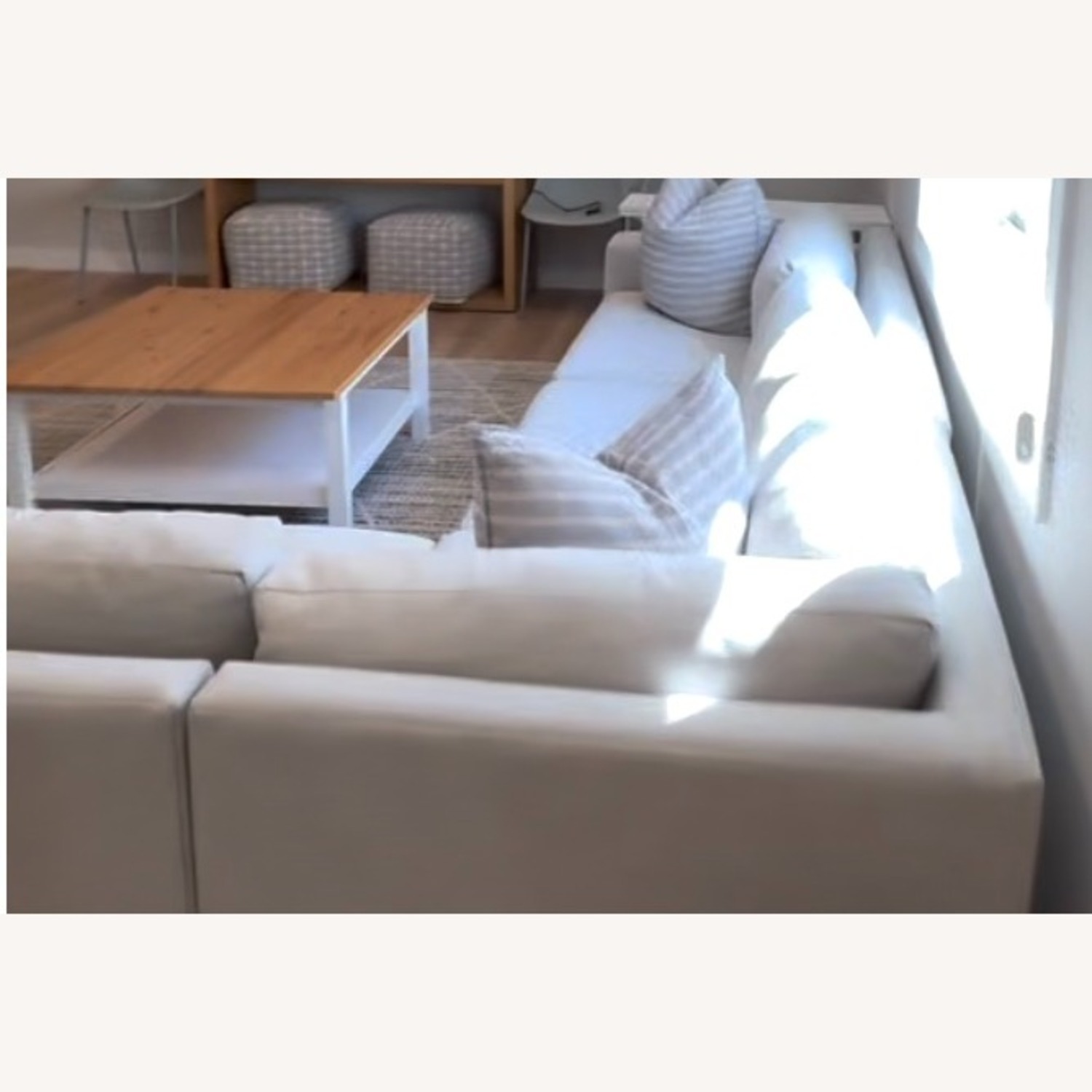 West Elm Urban Light Gray Fabric 2 Piece Sectional - image-4