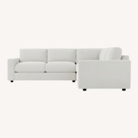 West Elm Urban Light Gray Fabric 2 Piece Sectional