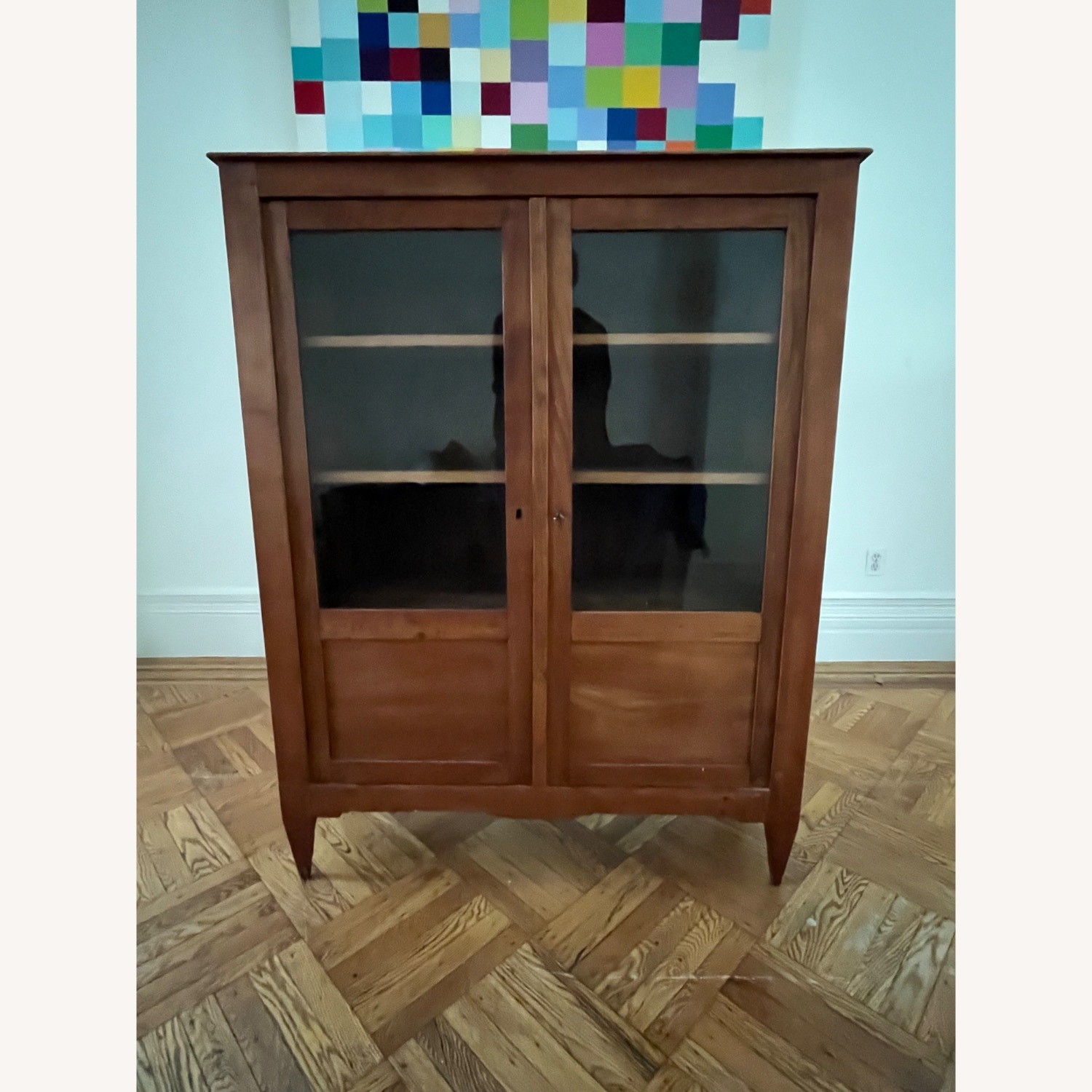 Vintage/Antique Finds Natural Wood Wall Unit - image-1