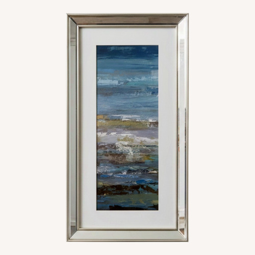 Used Acrylic Home Design Na Blue Glass Wall Art for sale on AptDeco
