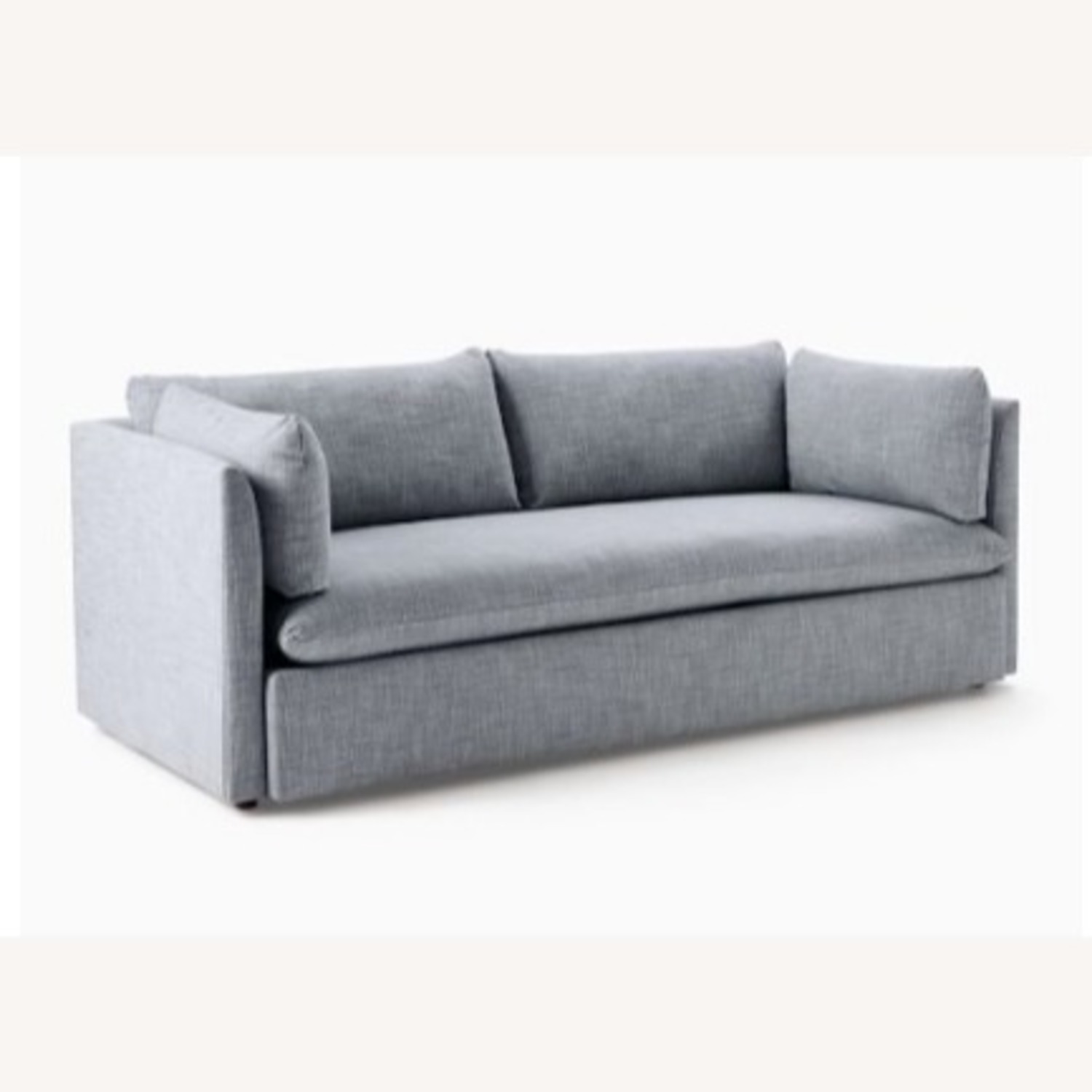 West Elm Shelter Light Gray Fabric 2 Seater Sofa - image-1