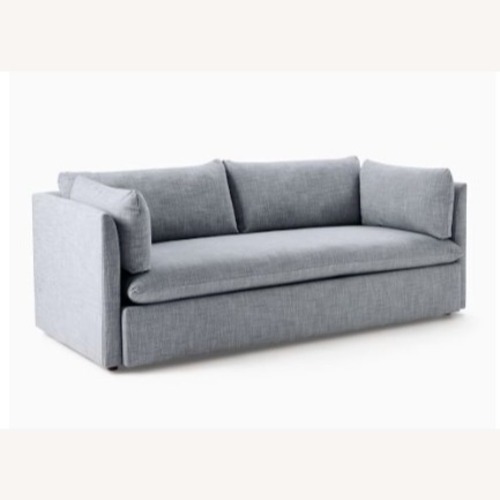 Used West Elm Shelter Light Gray Fabric 2 Seater Sofa for sale on AptDeco